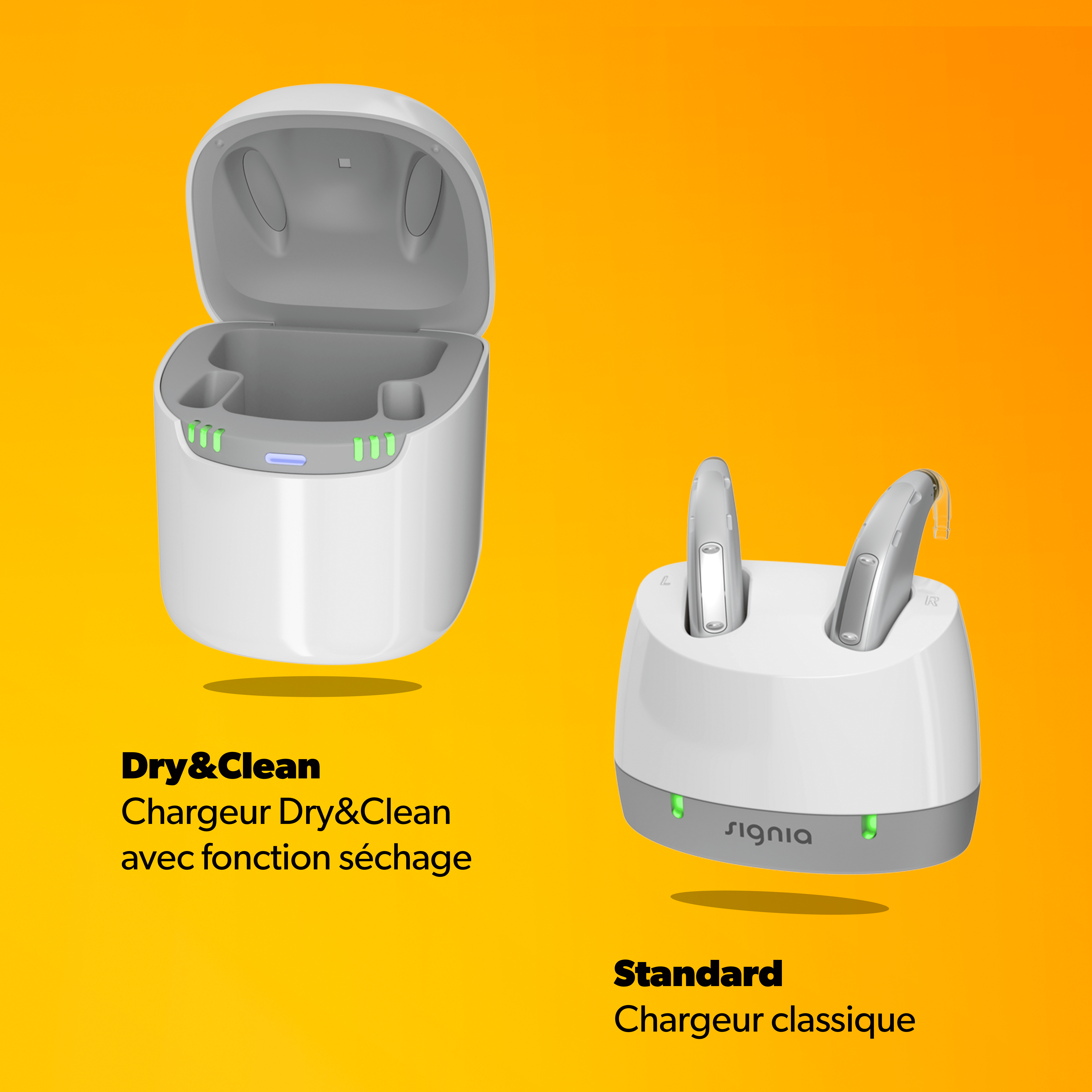Chargeur Dry&Clean et chargeur Standard